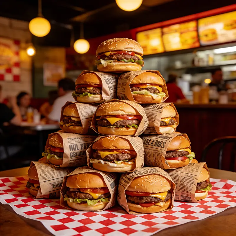 38*28cm hampurilaispaperi