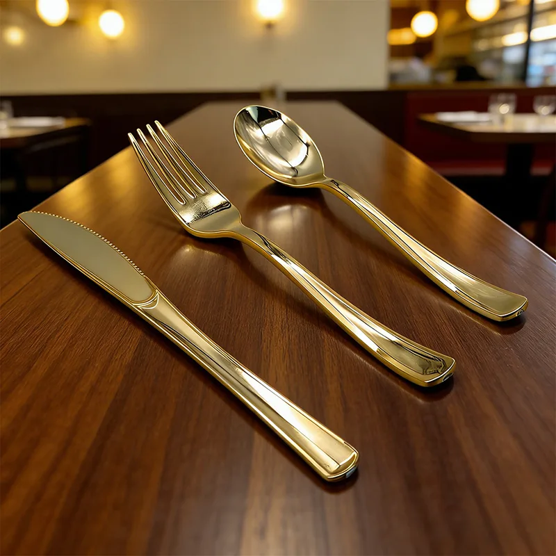 Klassiset Juhlaveitset Haarukat Lusikat Muoviset ruokailuvälineet